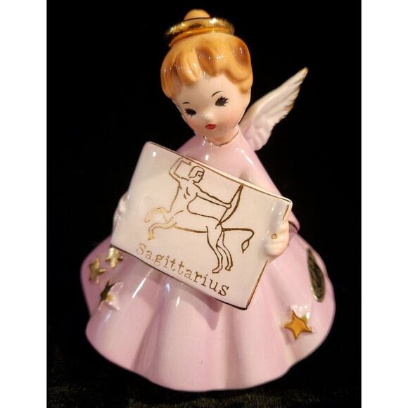 Vintage Josef Originals SAGITTARIUS Horoscope Angel Series Zodiac Girl Figure - Picture 1 of 6